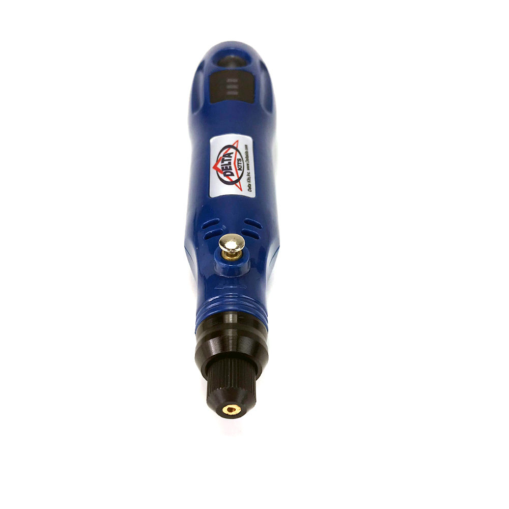 Small, compact and efficient rechargeable rotary tool. Delta Kits' 14001 3.7V Cordless Rechargeable rotary tool is 7.16 inches long and weighs only 0.17 pounds. Perfect for drilling windshield repair rock chips.