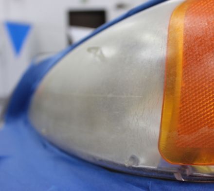 Restoring a Headlight with Previous Coating